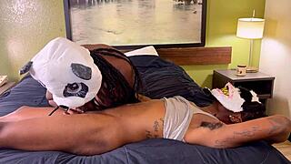 Happy Halloween with a Big Black Cock Creampie