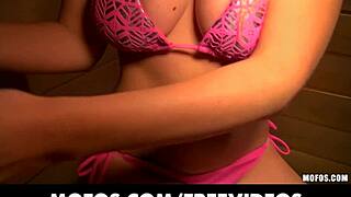 Blonde Bombshell Reaches Intense Orgasm In Sauna