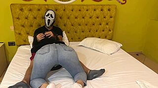 ghostface scores free halloween blowjob