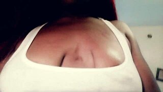 wildcat exclusives: black babe's oiled ass bouncing hard to bounce song on bed