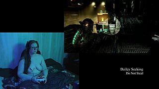 Naked Brunette BBW With Big Natural Tits Plays Deadspace Part 6 Intensely.