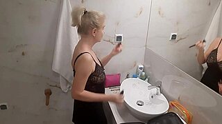 Jenny the blonde prepping for a wild disco night