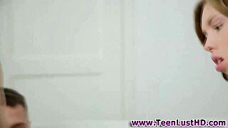 Hardcore Skinny Teen Babes in Wild 3some Action