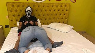 ghostface scores free halloween blowjob