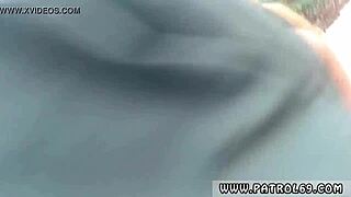 Police Grope XXX! Amateur Threesome with Border Slut!