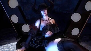 Eliza's big boobs and skillful blowjob in Nina Williams case files