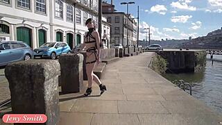 Jeny smith - mymokondo strap bondage in public