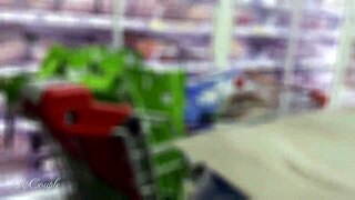 Helping a Guy Get Off in Supermarket. So Risky in Public!