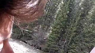 Petite Latina Sucks Huge Cock and Swallows Cum by Riverfront