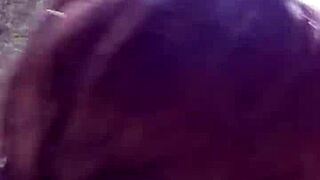 Petite Latina Sucks Huge Cock and Swallows Cum by Riverfront