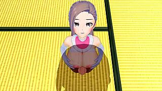 Cute girl in maid costume rides my excited cock in wild 3D hentai