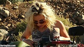 Beautiful solo masturbation in a beautiful mountain setting