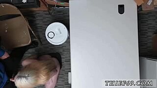 police officer fucks petite blonde thief in uniform