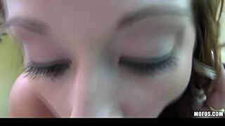 Busty redhead latina blake seduces boyfriend with big tits riding and doggystyle blowjob