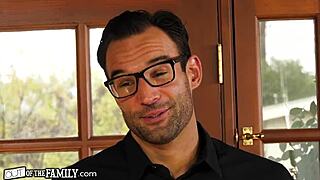 Outofthefamily cute ebony step-daughter connects with step-dilf in cowgirl monster cock interracial.