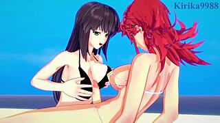 Excellen Browning, Setsuko Ohara, Festenia Muse in Wild Futanari Hentai