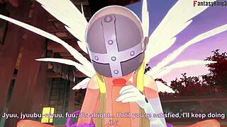 Angelwomon evolves in a wild 3D Digimon fantasy adventure