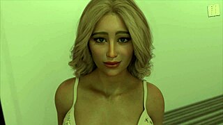 Amateur video with erotic content featuring Frankie in a cartoon-style setting