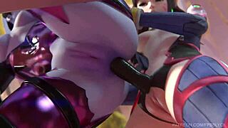 d va, mercy, and widowmaker dive into wild lesbian deflowering in 3d action. who’s leading this steamy clash?