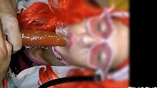 Sissy Mariona Itzel Lunatica Sucks Big Dildos