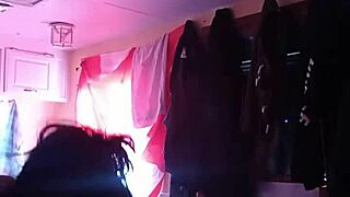 She casually sucks a deep load of cum