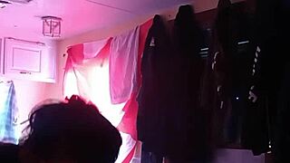 She casually sucks a deep load of cum