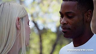 blonde marica chanelle lures her bbc friend outdoors