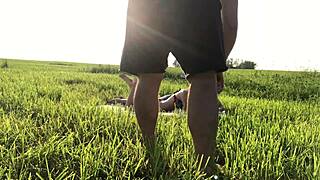 Skinny russian teen gives hard blowjob backstage before intense fucking her vagina.