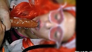 Sissy Mariona Itzel Lunatica Sucks Big Dildos