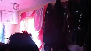 She casually sucks a deep load of cum