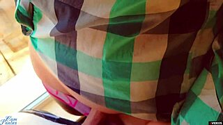 Hot! Milf Pulls Panties Up Full of Cum