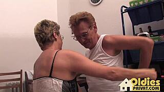 An old couple enjoys high-definition amateur moments together