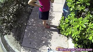 Teen Fucks Hard in Public Bathroom Scene