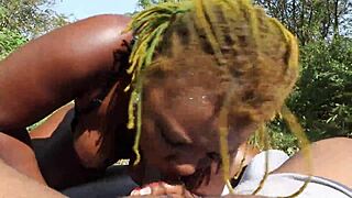 Poizon Ivy Sucks Don Whoe's Cock on the Highway!