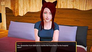 My new family explores small tits