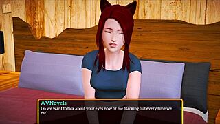 My new family explores small tits