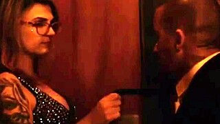 In the hotel, he pounds his ass deeply with intense gay sex.