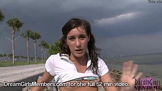 hey, wanna see her flash tiny titties and tight pussy at the beach?