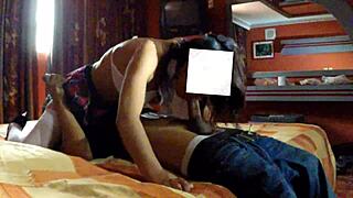 Schoolgirl in skirt getting fucked hotly in hotel?