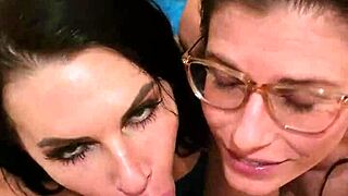 Slamming Two Milf Sluts in Bathroom at Porn Party, Cory Chase and Piper Press!