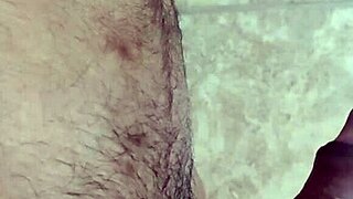 Gay solo guy explores his belly button and reaches climax