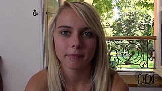 chloe toy slowly undresses, revealing ass and feet for anal toy play