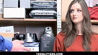 Skinny shoplifter Kenzi Ryans strikes taboo sex deal with officer