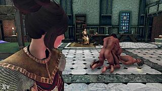 Three Men Engage In Intimate Activities Indoors