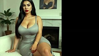 Milf latina veronica showcases big tits and sexy lingerie in ebony scene