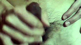 Gay solo guy explores his belly button and reaches climax