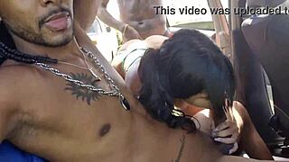 I had a wild car fuck with my friend and three guys pounding our pussies