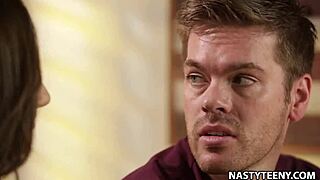 Slutty Teen Lily Jordan Bangs Boyfriend's Pal Hard