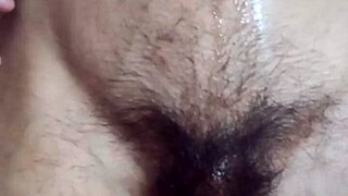 Gay solo guy explores his belly button and reaches climax