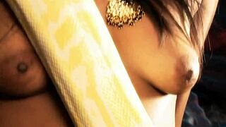 Pretty Bolly Babe Dances Seductively, Undressing to Nude Striptease